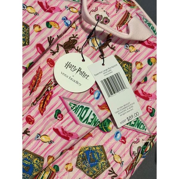 Vera Bradley Harry Potter Honeydukes Large Backpack NWT Pink Multi 17X12X7” main image 4